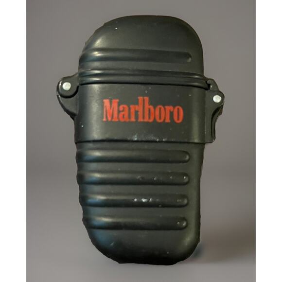 VTG MARLBORO REFILLABLE BUTANE LIGHTER FLIP TOP Cigarettes Cigar Tobacco - Picture 1 of 4